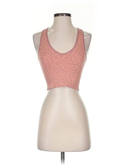 Pre-owned Athleta Tank Top Orange Halter Neckline Tops