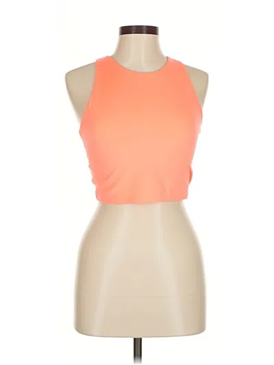Pre-owned Athleta Tank Top Orange Halter Neckline Tops