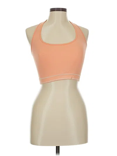 Pre-owned Athleta Tank Top Orange Halter Neckline Tops