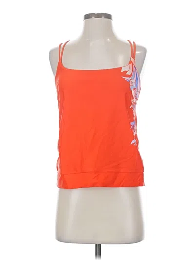 Pre-owned Athleta Tank Top Orange Halter Neckline Tops