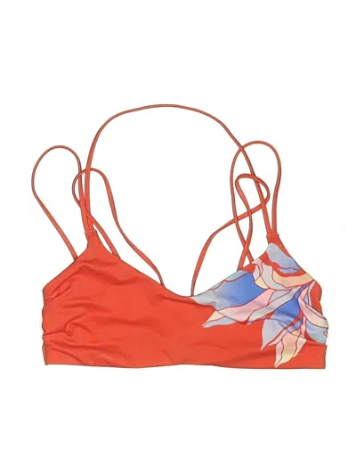 Pre-owned Athleta Tank Top Orange Halter Neckline Tops