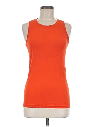 Pre-owned Athleta Tank Top Orange Halter Neckline Tops