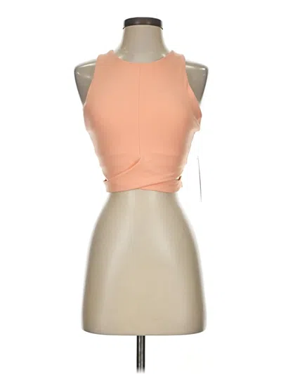 Pre-owned Athleta Tank Top Orange Halter Neckline Tops