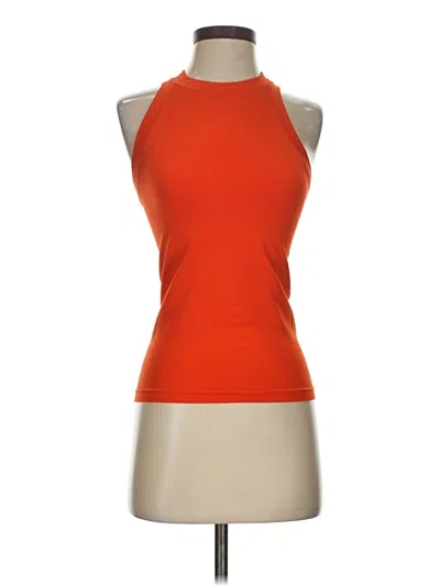 Pre-owned Athleta Tank Top Orange Halter Neckline Tops