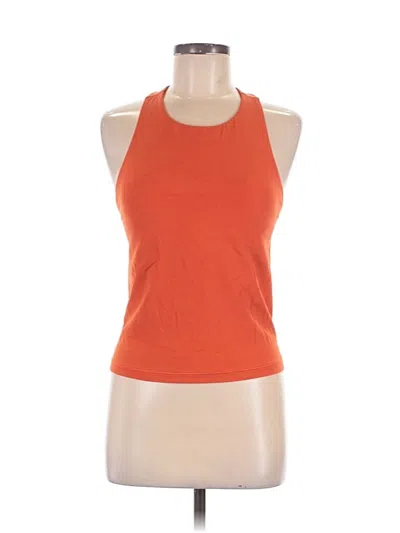 Pre-owned Athleta Tank Top Orange Halter Neckline Tops