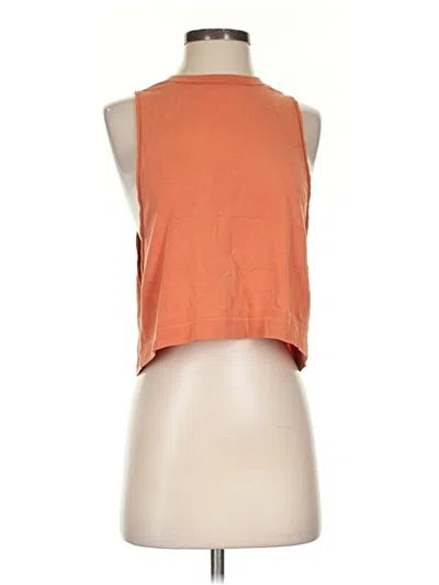 Pre-owned Athleta Tank Top Orange Halter Neckline Tops