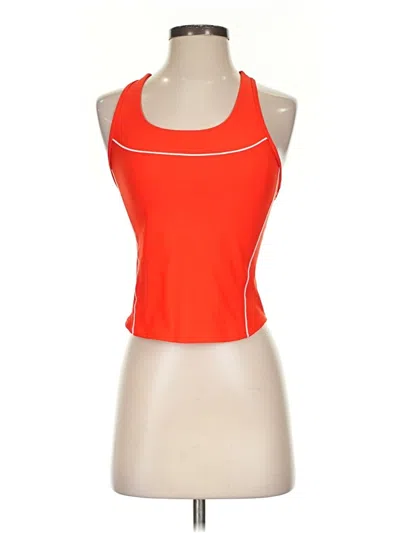 Pre-owned Athleta Tank Top Orange Halter Neckline Tops