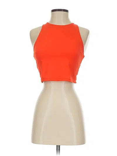 Pre-owned Athleta Tank Top Orange Halter Neckline Tops