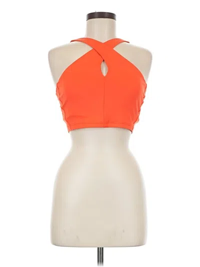 Pre-owned Athleta Tank Top Orange Halter Neckline Tops