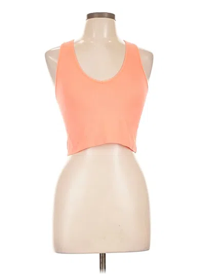 Pre-owned Athleta Tank Top Orange Halter Neckline Tops