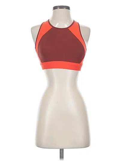 Pre-owned Athleta Tank Top Orange Halter Neckline Tops