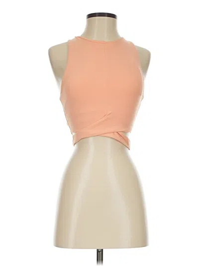 Pre-owned Athleta Tank Top Orange Halter Neckline Tops