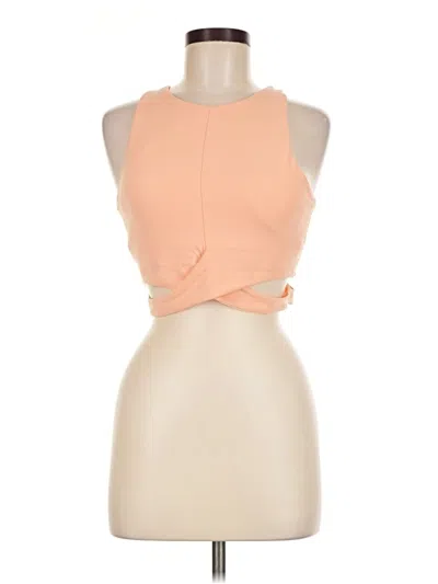 Pre-owned Athleta Tank Top Orange Halter Neckline Tops