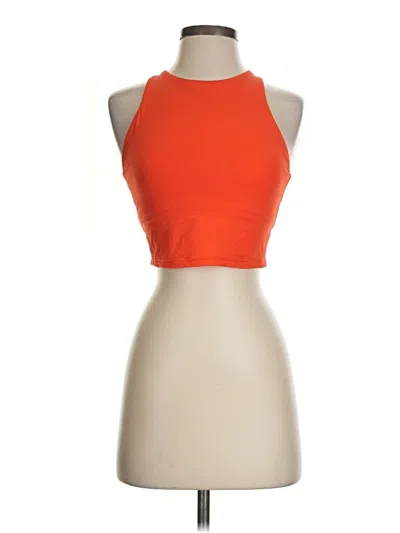 Pre-owned Athleta Tank Top Orange Halter Neckline Tops