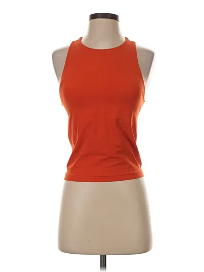 Pre-owned Athleta Tank Top Orange Halter Neckline Tops