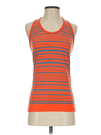 Pre-owned Athleta Tank Top Orange Halter Neckline Tops