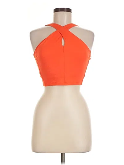 Pre-owned Athleta Tank Top Orange Halter Neckline Tops