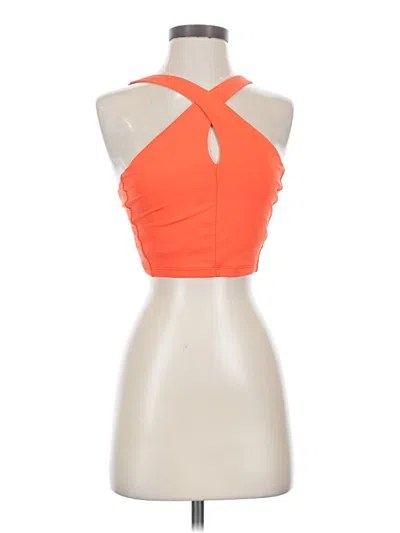 Pre-owned Athleta Tank Top Orange Halter Neckline Tops