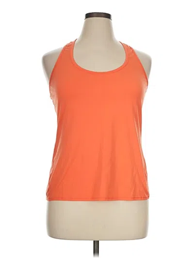 Pre-owned Athleta Tank Top Orange Halter Neckline Tops