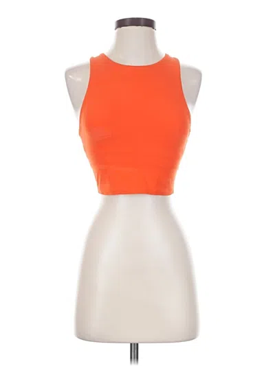 Pre-owned Athleta Tank Top Orange Halter Neckline Tops
