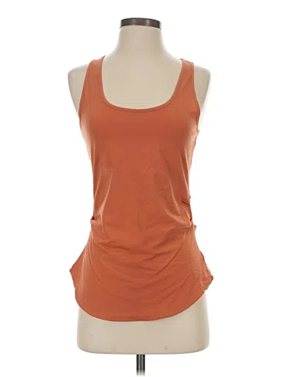 Athleta Tank Top Orange Halter Neckline Tops In Brown