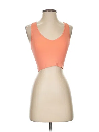 Pre-owned Athleta Tank Top Orange Strapless Neckline Tops