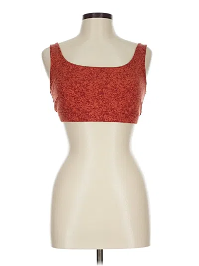 Pre-owned Athleta Tank Top Orange Strapless Neckline Tops