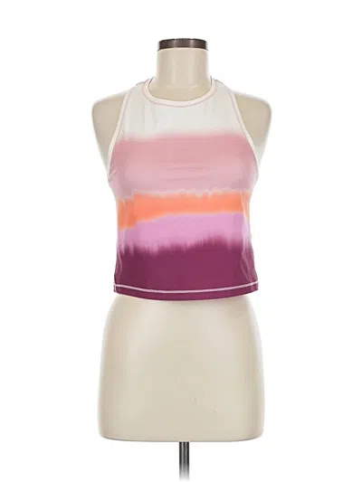 Pre-owned Athleta Tank Top Pink Halter Neckline Tops