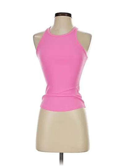 Pre-owned Athleta Tank Top Pink Halter Neckline Tops