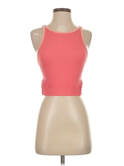 Pre-owned Athleta Tank Top Pink Halter Neckline Tops