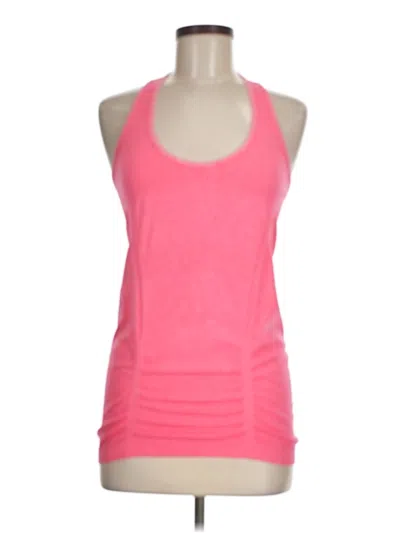Pre-owned Athleta Tank Top Pink Halter Neckline Tops
