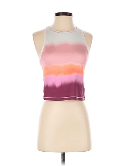 Pre-owned Athleta Tank Top Pink Halter Neckline Tops