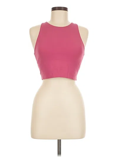 Pre-owned Athleta Tank Top Pink Halter Neckline Tops