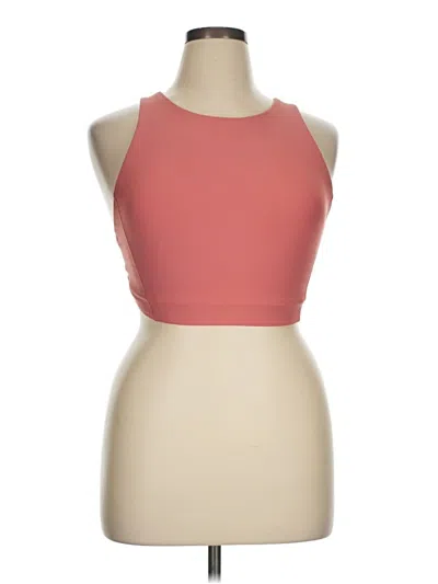 Pre-owned Athleta Tank Top Pink Halter Neckline Tops