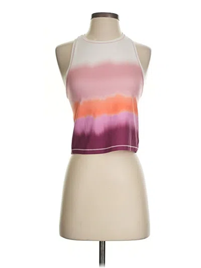 Pre-owned Athleta Tank Top Pink Halter Neckline Tops