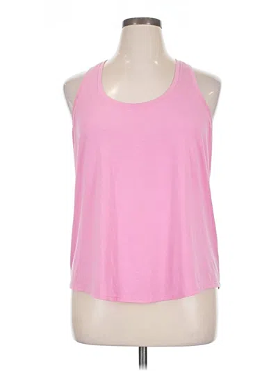 Pre-owned Athleta Tank Top Pink Halter Neckline Tops