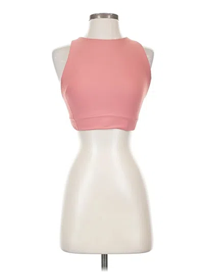 Pre-owned Athleta Tank Top Pink Halter Neckline Tops