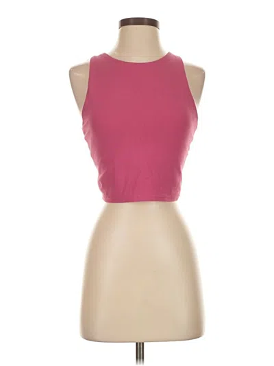 Pre-owned Athleta Tank Top Pink Halter Neckline Tops