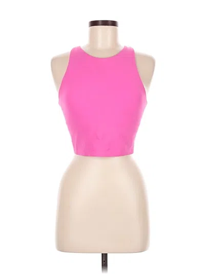 Pre-owned Athleta Tank Top Pink Halter Neckline Tops