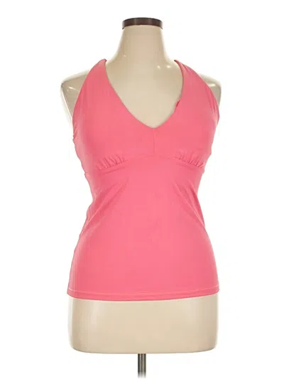 Pre-owned Athleta Tank Top Pink Halter Neckline Tops
