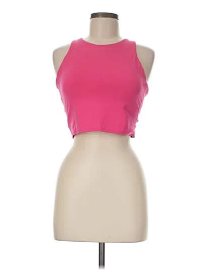 Pre-owned Athleta Tank Top Pink Halter Neckline Tops