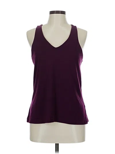 Pre-owned Athleta Tank Top Purple Halter Neckline Tops