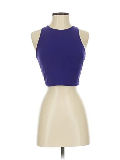 Pre-owned Athleta Tank Top Purple Halter Neckline Tops