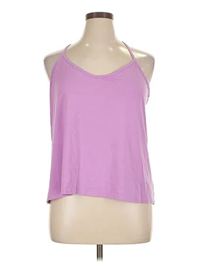 Pre-owned Athleta Tank Top Purple Halter Neckline Tops