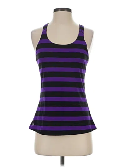 Pre-owned Athleta Tank Top Purple Halter Neckline Tops