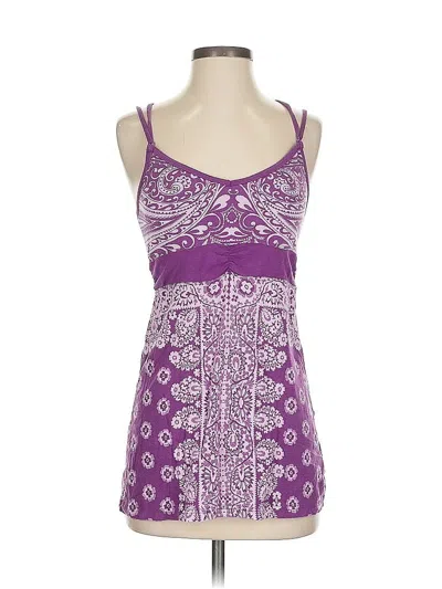 Pre-owned Athleta Tank Top Purple Strapless Neckline Tops