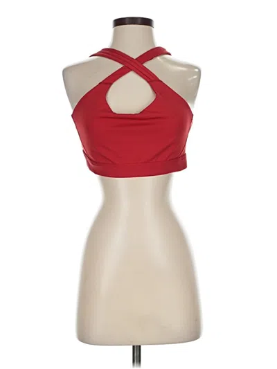Pre-owned Athleta Tank Top Red Halter Neckline Tops