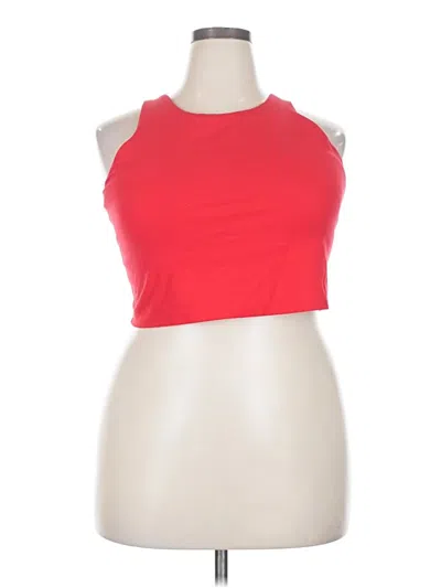 Pre-owned Athleta Tank Top Red Halter Neckline Tops