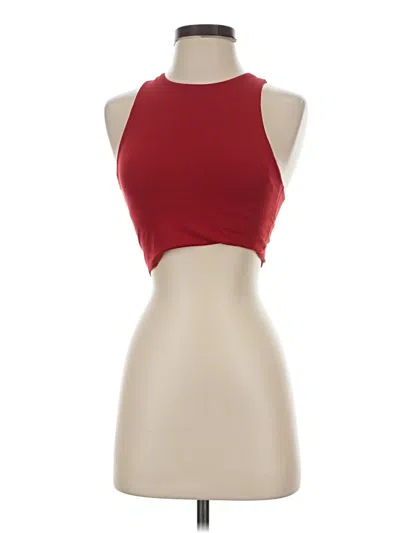 Pre-owned Athleta Tank Top Red Halter Neckline Tops