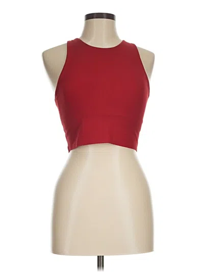 Pre-owned Athleta Tank Top Red Halter Neckline Tops